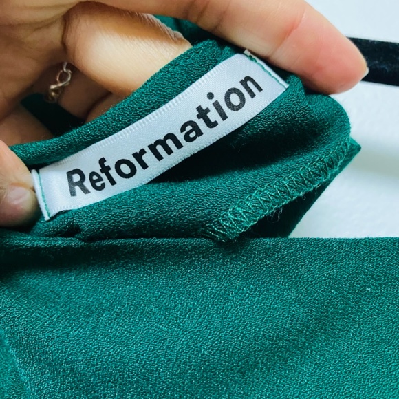 REFORMATION-  Lawrence one-shoulder crepe midi dress - Picture 5 of 8